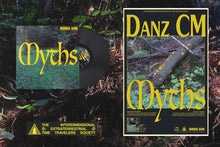 Load image into Gallery viewer, Danz CM 'Myths' vinyl record and packaging in a forest setting
