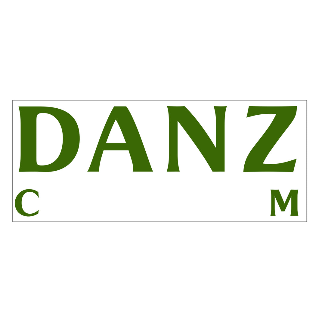 Danz CM logo - Green Big Transparent Sticker